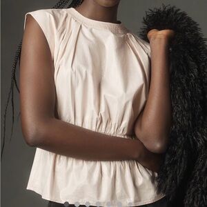 Anthropologie Foil poplin shell top, brand new with tags